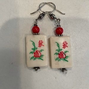 Mah Jongg earrings